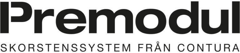 Logotyp för Premodul skorstenssystem från Contura, i svart text på vit bakgrund.